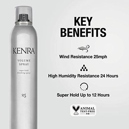 Kenra Professional Volume Spray Hair Spray 25, 16 Ounce, Silver